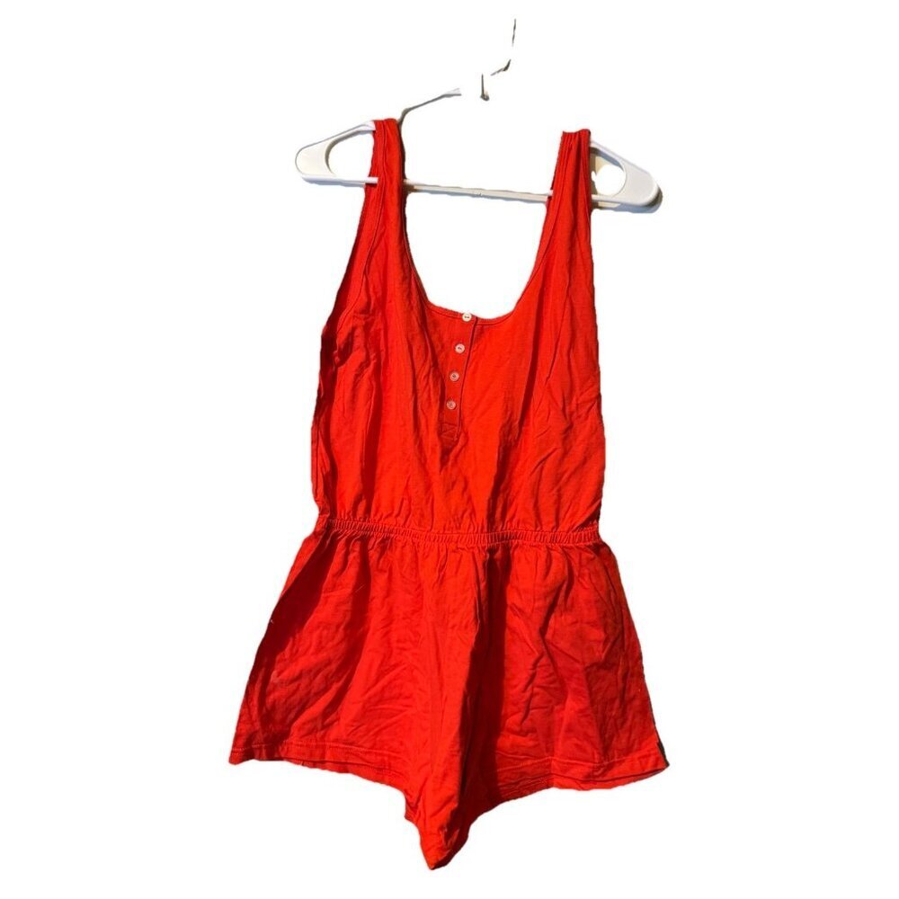 NWOT American Apparel Stretchy Romper in Bright Red - Size M